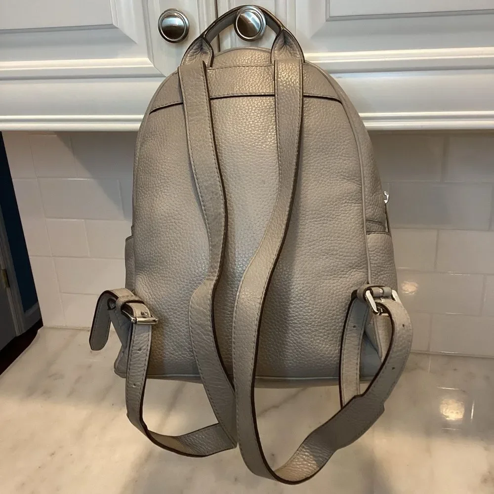 Michael Kors Backpack Leather Abbey Pearl Pebbled Studded Back Pack Bag Travel
